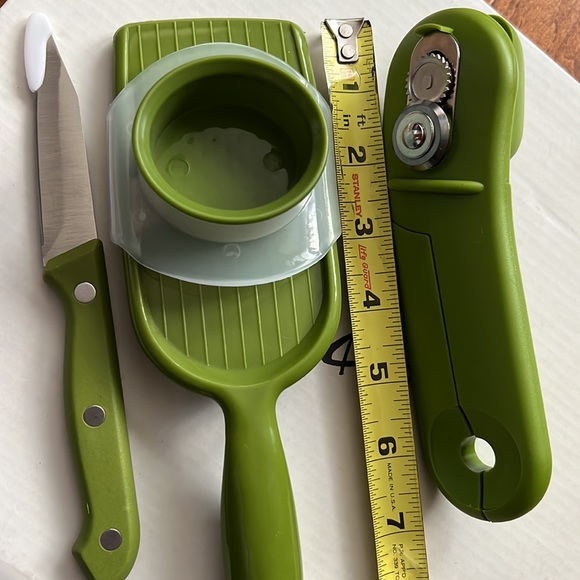 3 piece set kitchen tools: mandolin slicer, can opener and paring knife New - Picture 9 of 16